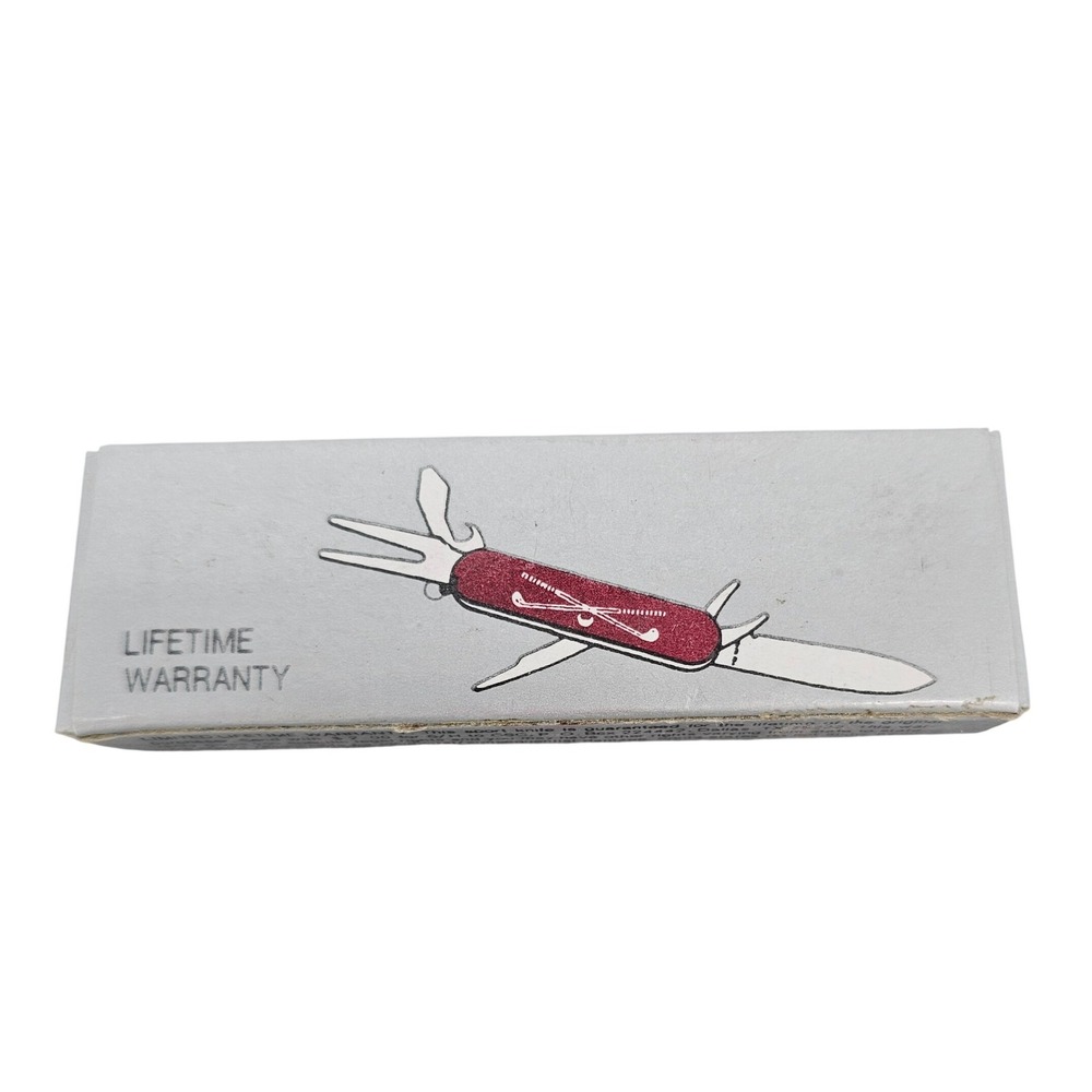 Vintage CSC Red Golf Multi Tool Pocket Knife Divot Repair Tool with Box
